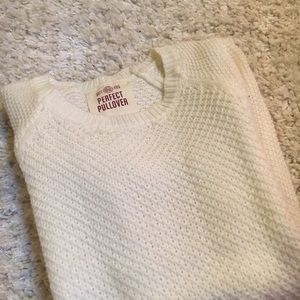 white pullover sweater
